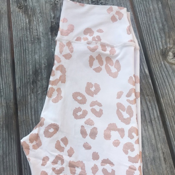 Rose gold leopard spiritual gangster leggings. - Picture 11 of 14